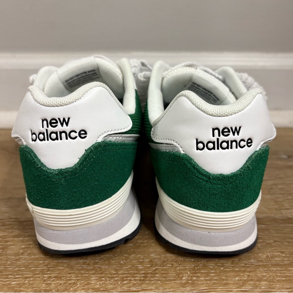 New Balance Classic 574 Style Sneakers in Classic Pine Green & White - Picture 9 of 11